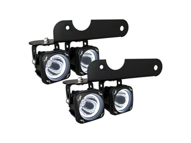 Vision X 3-Inch Optimus Amber Halo Fog Light Kit; 15 Degree (17-20 F-150 Raptor)