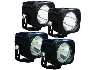 Vision X 3-Inch Optimus LED Fog Light Kit; 10 Degree Spot and 60 Degree Flood Beam (17-20 F-150 Raptor)