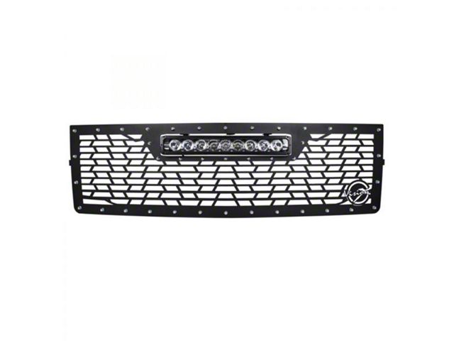 Vision X Upper Replacement Grille with XPR-9M Light Bar; Satin Black (15-17 F-150, Excluding Raptor)