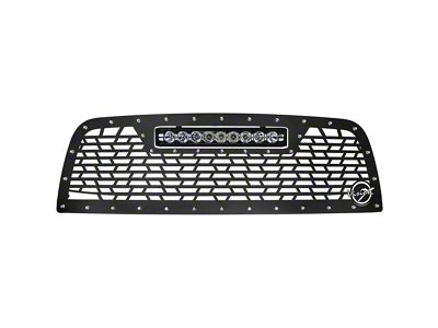 Vision X Upper Replacement Grille with XPR-9M Light Bar; Satin Black (13-18 RAM 2500)