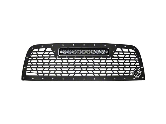 Vision X Upper Replacement Grille with XPR-9M Light Bar; Satin Black (13-18 RAM 3500)