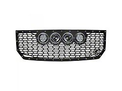 Vision X Upper Replacement Grille with 4.50-Inch CG2 Cannon LED Lights; Satin Black (16-18 Silverado 1500)