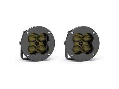 Vivid Lumen Industries FNG RR 3-Inch Round LED Yellow Light Pods; Fog Beam (Universal; Some Adaptation May Be Required)