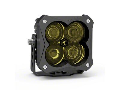 Vivid Lumen Industries FNG Intense RR 3-Inch LED Yellow Light Pods; Spot Beam (Universal; Some Adaptation May Be Required)