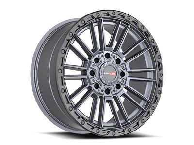 Vortek Off-Road VRT-604 Matte Titanium with Black Bead Ring 8-Lug Wheel; 20x9.5; -18mm Offset (01-06 Silverado 2500 HD)