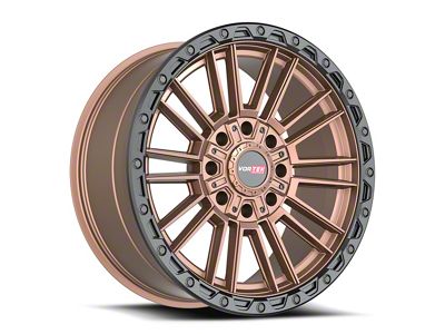 Vortek Off-Road VRT-604 Matte Bronze with Black Bead Ring 8-Lug Wheel; 20x9.5; 0mm Offset (01-06 Silverado 3500 HD SRW)