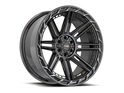 Vortek Off-Road VRP-501 Black Diamond Cut Ring with Dark Tint 6-Lug Wheel; 20x9; 18mm Offset (04-08 F-150)