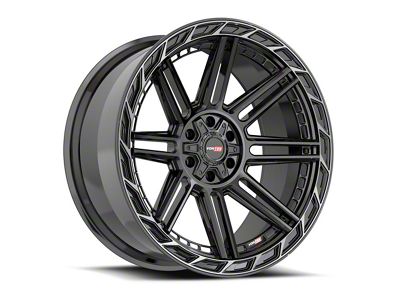 Vortek Off-Road VRP-501 Black Diamond Cut Ring with Dark Tint 6-Lug Wheel; 20x9; 18mm Offset (07-13 Sierra 1500)