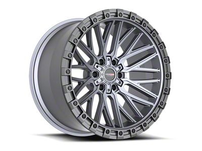 Vortek Off-Road VRT-608 Matte Titanium with Black Bead Ring 6-Lug Wheel; 17x9; 0mm Offset (07-13 Silverado 1500)