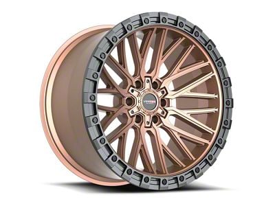 Vortek Off-Road VRT-608 Matte Bronze with Black Bead Ring 6-Lug Wheel; 17x9; -12mm Offset (07-14 Tahoe)