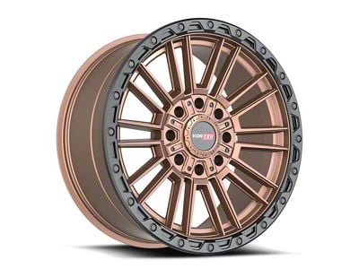 Vortek Off-Road VRT-604 Matte Bronze with Black Bead Ring 8-Lug Wheel; 17x9; 0mm Offset (08-10 F-250 Super Duty)