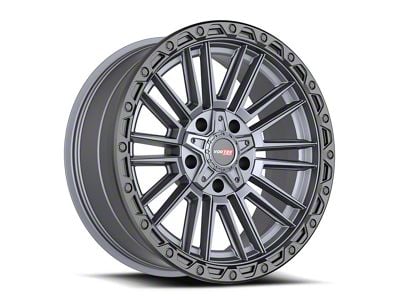 Vortek Off-Road VRT-604 Matte Titanium with Black Bead Ring 8-Lug Wheel; 22x10; -18mm Offset (08-10 F-250 Super Duty)