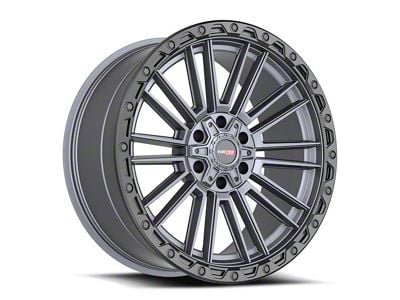 Vortek Off-Road VRT-604 Matte Titanium with Black Bead Ring 6-Lug Wheel; 18x9; 18mm Offset (15-22 Canyon)