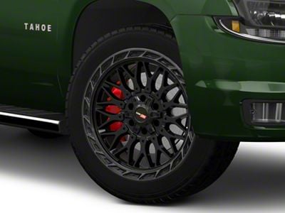 Vortek Off-Road VRP-503 Black Diamond Cut Ring with Dark Tint 6-Lug Wheel; 22x10; -18mm Offset (15-20 Tahoe)