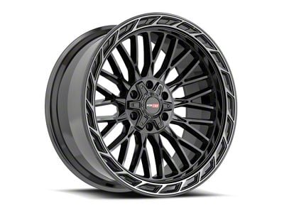 Vortek Off-Road VRP-502 Black Diamond Cut Ring with Dark Tint 6-Lug Wheel; 20x10; -18mm Offset (23-25 Colorado)