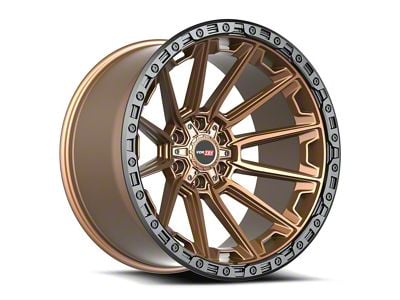 Vortek Off-Road VRT-601 Matte Bronze with Black Bead Ring 6-Lug Wheel; 22x10; -24mm Offset (23-25 Colorado)