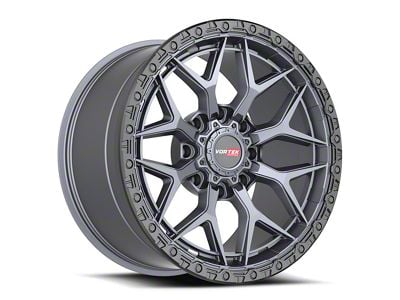 Vortek Off-Road VRT-603 Matte Titanium with Black Bead Ring 6-Lug Wheel; 17x9; 12mm Offset (23-25 Colorado)