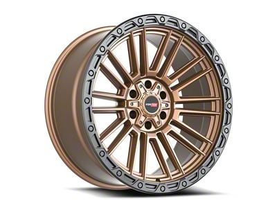 Vortek Off-Road VRT-604 Matte Bronze with Black Bead Ring 6-Lug Wheel; 22x10; -18mm Offset (23-25 Colorado)