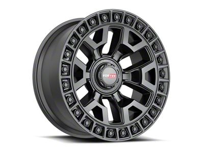 Vortek Off-Road VRD-704 Matte Black 6-Lug Wheel; 17x9; 12mm Offset (97-04 Dakota)