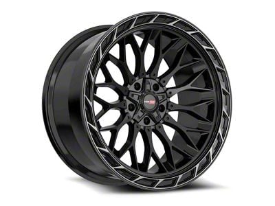 Vortek Off-Road VRP-503 All Black Center and Diamond Cut Ring with Dark Tint 5-Lug Wheel; 20x9; 18mm Offset (05-11 Dakota)