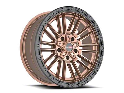 Vortek Off-Road VRT-604 Matte Bronze with Black Bead Ring 5-Lug Wheel; 22x10; -18mm Offset (05-11 Dakota)