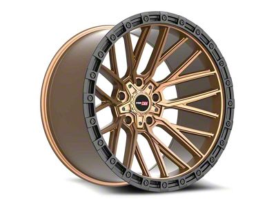 Vortek Off-Road VRT-608 Matte Bronze with Black Bead Ring 5-Lug Wheel; 20x10; -12mm Offset (05-11 Dakota)