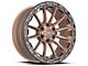 Vortek Off-Road VRT-601 Matte Bronze with Black Bead Ring 6-Lug Wheel; 17x9; 0mm Offset (21-25 F-150)