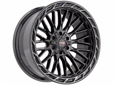 Vortek Off-Road VRP-502 Black Diamond Cut Ring with Dark Tint 6-Lug Wheel; 22x10; -18mm Offset (19-24 RAM 1500)