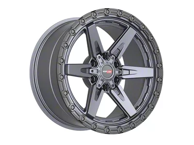 Vortek Off-Road VRT-602 Matte Titanium with Black Bead Ring 6-Lug Wheel; 18x9; -12mm Offset (19-25 RAM 1500)