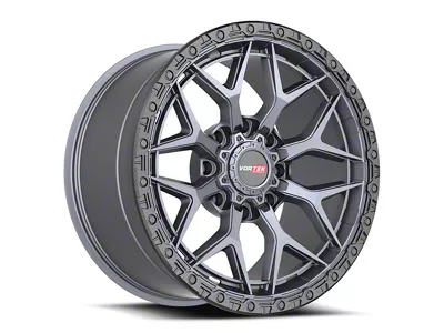 Vortek Off-Road VRT-603 Matte Titanium with Black Bead Ring 6-Lug Wheel; 20x10; -24mm Offset (19-25 RAM 1500)