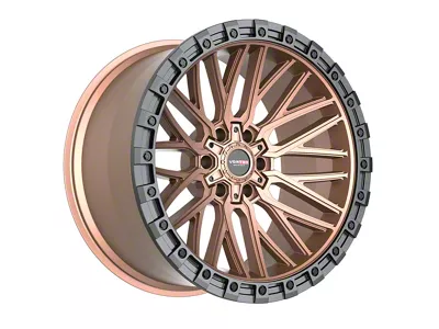 Vortek Off-Road VRT-608 Matte Bronze with Black Bead Ring 6-Lug Wheel; 20x10; -24mm Offset (19-25 RAM 1500)