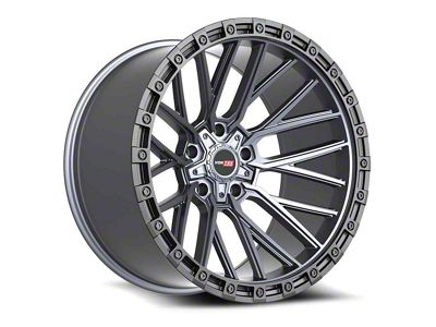 Vortek Off-Road VRT-608 Matte Titanium with Black Bead Ring 5-Lug Wheel; 20x10; -12mm Offset (09-18 RAM 1500)