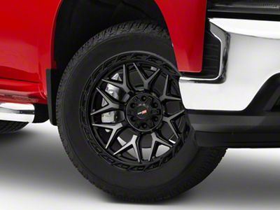 Vortek Off-Road VRP-504 Black Diamond Cut with Dark Tint 6-Lug Wheel; 20x9; 18mm Offset (19-24 Silverado 1500)