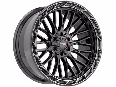 Vortek Off-Road VRP-502 Black Diamond Cut Ring with Dark Tint 6-Lug Wheel; 22x10; -18mm Offset (21-24 Yukon)