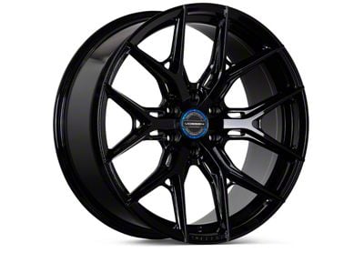 Vossen HF6-4 Gloss Black 6-Lug Wheel; 20x9.5; 30mm Offset (07-13 Silverado 1500)