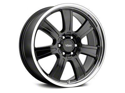 Voxx Turin Gloss Black with Mirror Machined Lip Wheel; 20x8.5; 39mm Offset (07-14 Yukon)