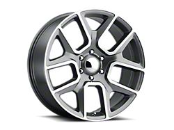 RAM Style Gunmetal Machined 5-Lug Wheel; 22x9; 18mm Offset (02-08 RAM 1500, Excluding Mega Cab)