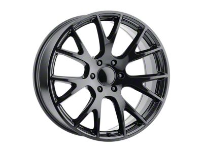 Hellcat Style Gloss Black 5-Lug Wheel; 20x9; 18mm Offset (02-08 RAM 1500, Excluding Mega Cab)