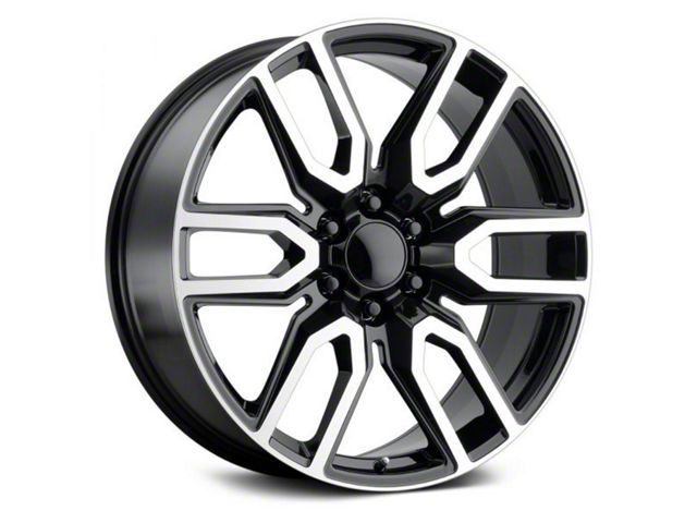 Voxx Replica DNNZH Style Gloss Black Machined 6-Lug Wheel; 22x9; 31mm Offset (07-13 Sierra 1500)