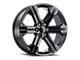 Voxx Replica Denali 3 Style Gloss Black Wheel; 22x9; 24mm Offset (07-13 Silverado 1500)