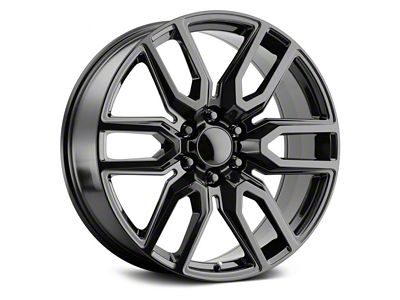 DNNZH Style Gloss Black 6-Lug Wheel; 22x9; 31mm Offset (07-13 Silverado 1500)