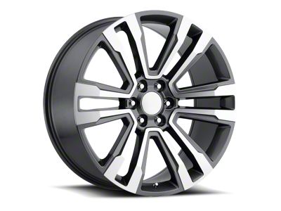 2018 Denali Style Gunmetal Machined Wheel; 22x9; 31mm Offset (07-14 Tahoe)