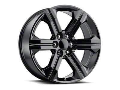 Voxx Replica Denali 3 Style Gloss Black Wheel; 22x9; 24mm Offset (14-18 Sierra 1500)