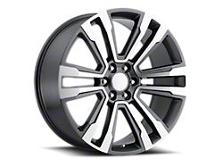 2018 Denali Style Gunmetal Machined Wheel; 22x9; 31mm Offset (14-18 Silverado 1500)