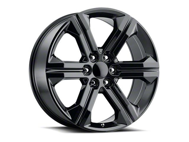 Voxx Replica Denali 3 Style Gloss Black Wheel; 22x9; 24mm Offset (14-18 Silverado 1500)