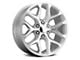 Snowflake Style Silver Machined 6-Lug Wheel; 22x9; 24mm Offset (14-18 Silverado 1500)