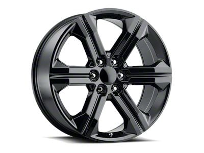 Voxx Replica Denali 3 Style Gloss Black Wheel; 22x9; 24mm Offset (15-20 Tahoe)