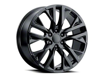 SES Style Gloss Black 6-Lug Wheel; 22x9; 28mm Offset (15-20 Yukon)