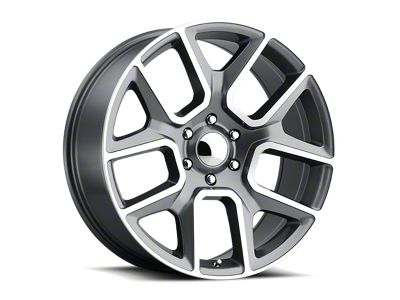 Voxx Replica RAM Style Gunmetal Machined 5-Lug Wheel; 22x9; 18mm Offset (94-01 RAM 1500)