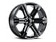 Denali 3 Style Gloss Black Wheel; 22x9; 24mm Offset (99-06 Sierra 1500)